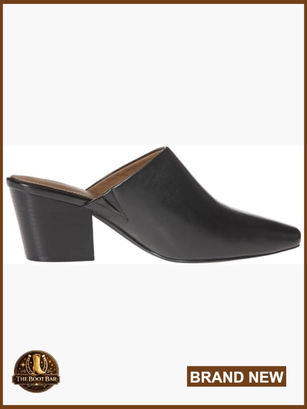 Square Toe Backless Mule, Non-Slip, Padded Insole - Picture 6 of 7